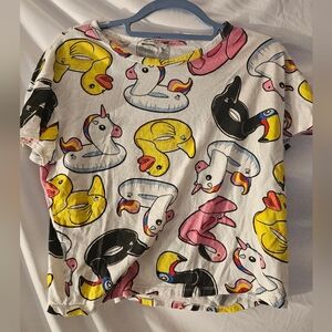 Zara Trafaluc rubber‎ duck and unicorn Top